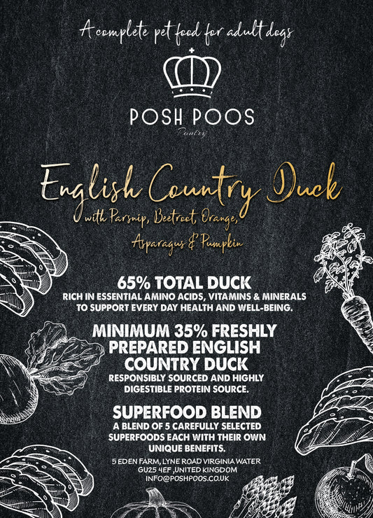 Dog Superfood 65% English Country Duck 2kg - Posh Poos