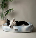 Load image into Gallery viewer, Scruffs Blue Stripe Coastal Box Dog Bed for Dogs and Puppies
