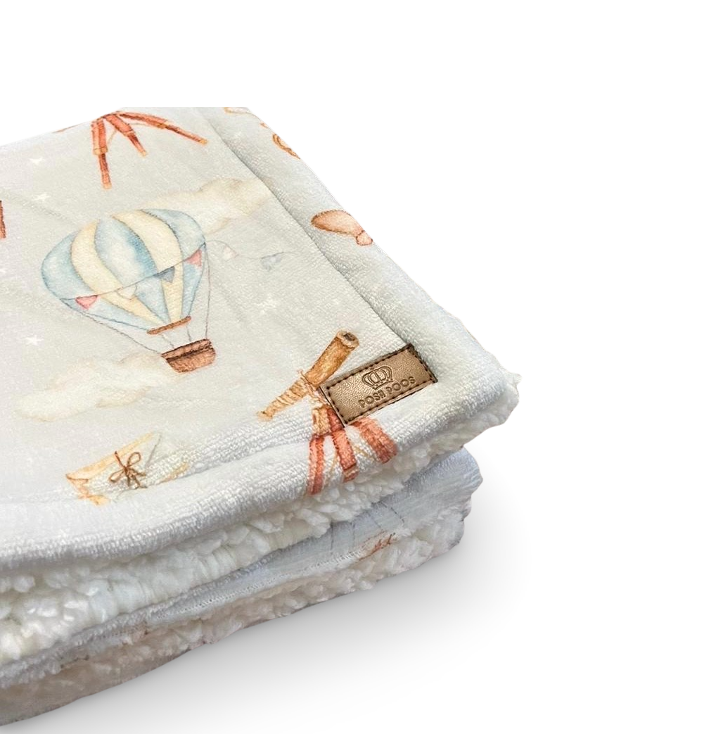 ‘EXPLORER’ Posh Poos Sherpa Dog and Puppy Blanket