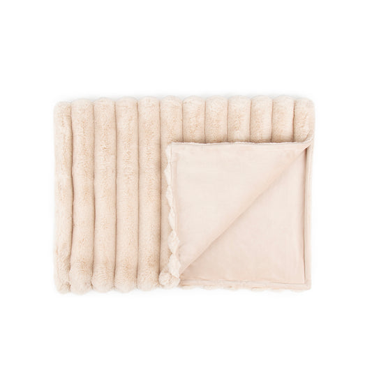 Scruffs Aspen Furry Dog/Puppy Blanket CREAM