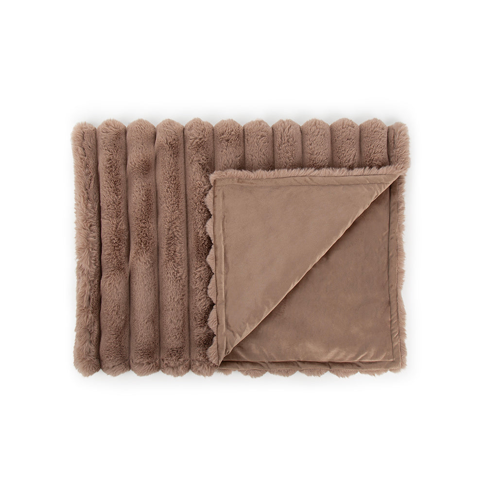 Scruffs Aspen Furry Dog/Puppy Blanket Taupe