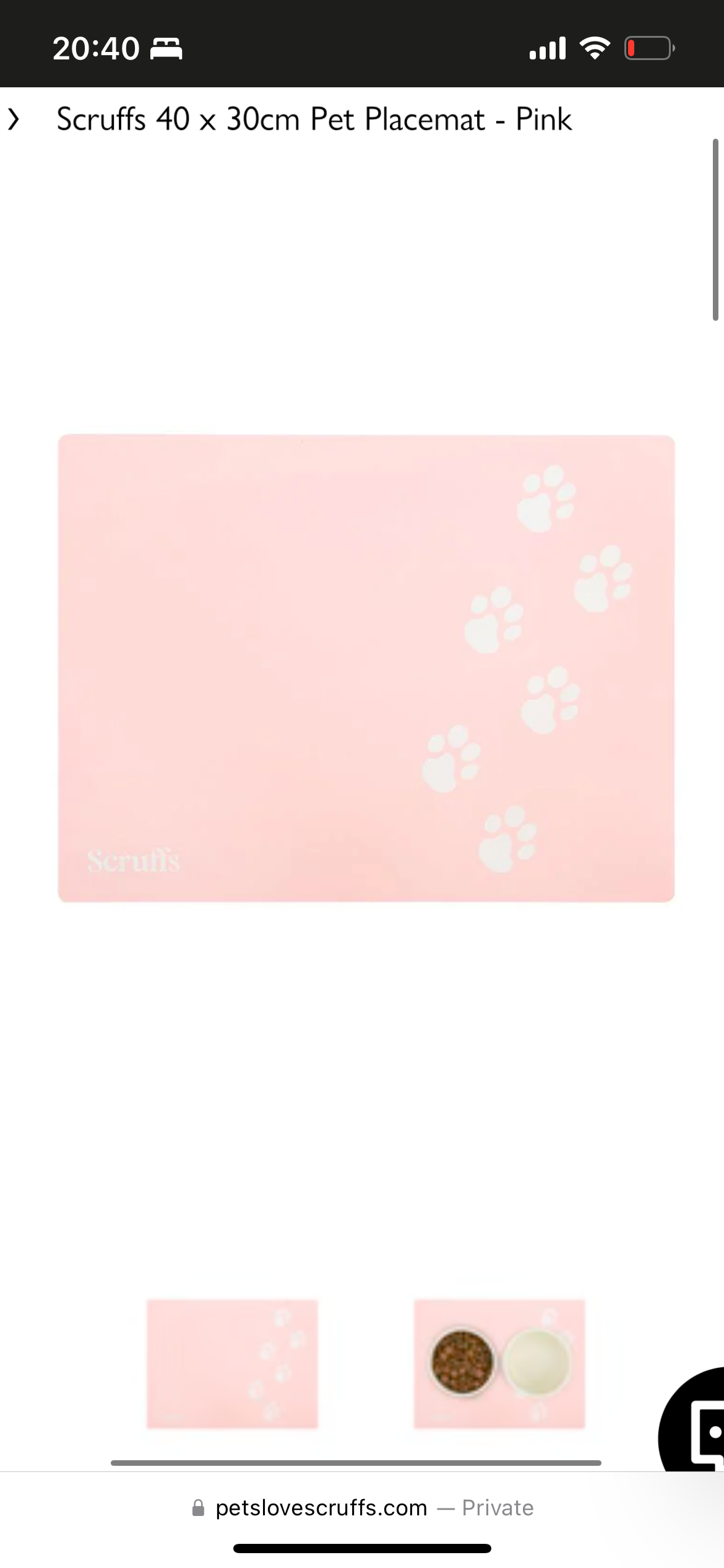 Feeding Placemat- Pink Scruffs