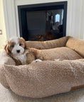 Load image into Gallery viewer, Boucle Box Dog Bed DESERT TAN 75x60cm
