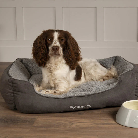 Cosy Soft-Walled Dog Bed - Grey - Posh Poos