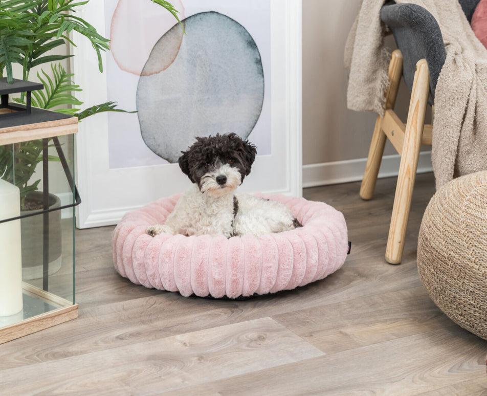 Round Cloud Dog Bed -Pink 60cm